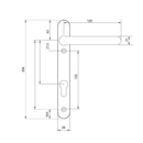Fab Fix Windsor UPVC Lever Door Handles 92pz 122mm Screw Centres	