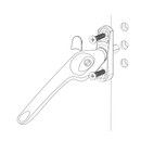 uPVC Universal Cranked Window Handle 9mm 15mm 30mm 43mm 55mm Spindle Locking Espag Double Glazing Replacement Right Left Hand