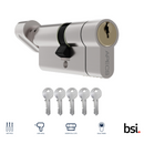 Euro Cylinder Thumb TurnDoor Lock uPVC Aluminium Timber Door Barrel 6 Pin 5 Keys