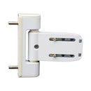 White UPVC Door Flag Hinge Double Glazing Paddock Neon 3d Hinge by Yale