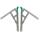 uPVC Universal Window Hinge Double Glazing Friction Stay PVC 10 Inch Egress Only 17mm Stack Stainless Steel