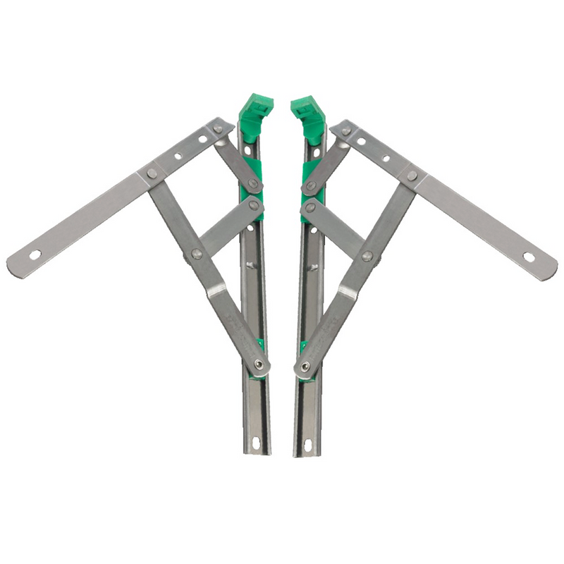 uPVC Universal Window Hinge Double Glazing Friction Stay PVC 10 Inch Egress Only 17mm Stack Stainless Steel