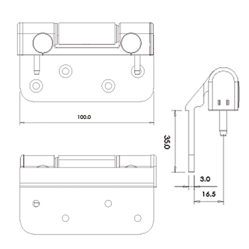 Era Challenger 3D Composite Door Rebate Butt Hinge White