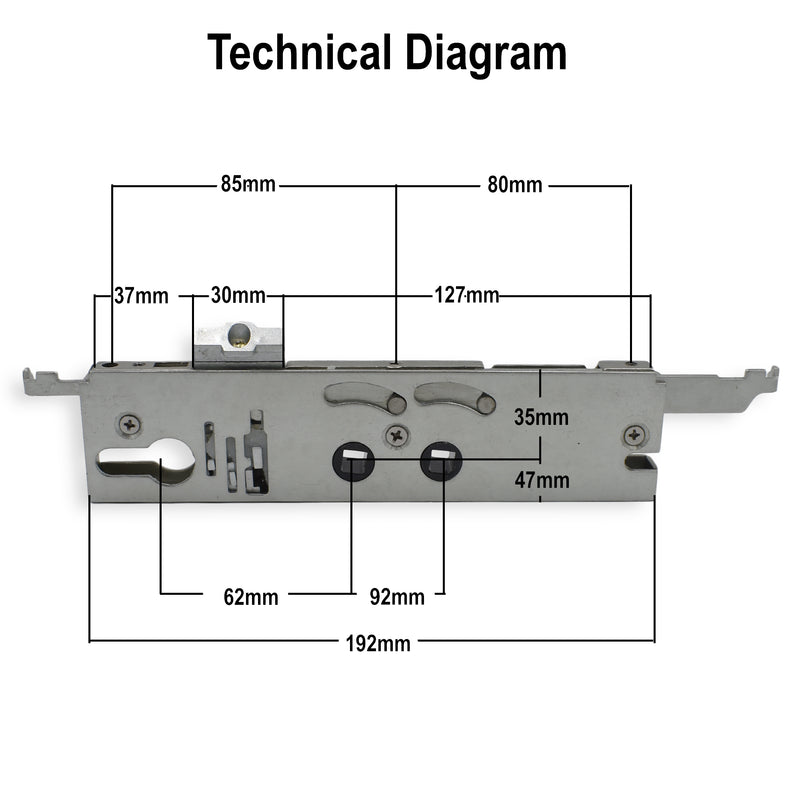 Genuine Yale G2000 UPVC Multi Point Door Lock Gearbox Case 35mm Twin Spindle
