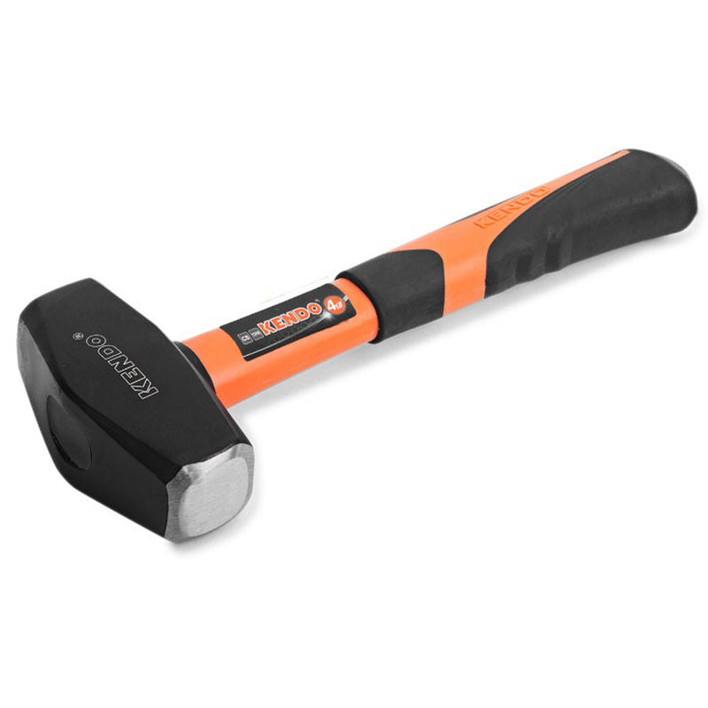 KENDO PREMIUM 2 LB CLUB LUMP HAMMER STEEL HEAD FIBRE GLASS SHAFT RUBBER GRIP HANDLE
