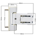 White UPVC Door Flag Hinge Double Glazing Paddock Neon 3d Hinge by Yale