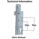 Ingenious Genuine Upvc Gear box Door Lock Centre Case 45mm Backset Double Spindle