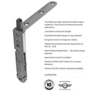 ProSecure Finger Operated Shootbolt for Upvc French Doors Universal Pair 